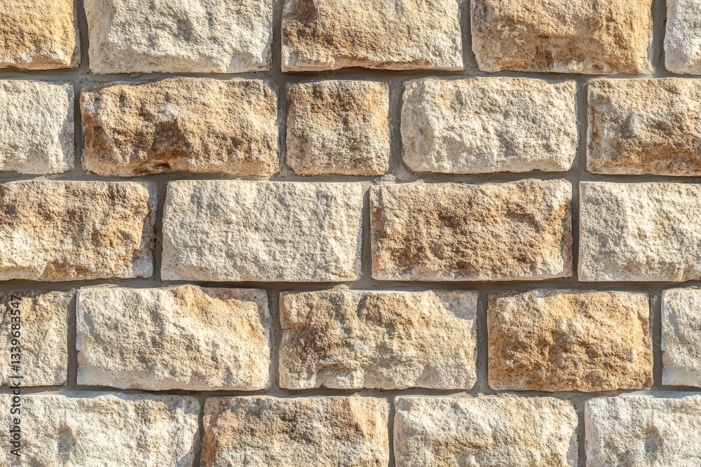 Obraz premium 自然石のテクスチャーと色合いが魅力的な壁面構造