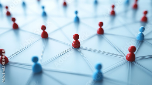 Global Network Connection: Abstract Business Concept. Modern, dynamic, interconnected nodes         
