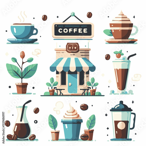 coffee, drink, beverage, cafe, cup, background, caffeine, espresso, aroma, mug, morning, food, hot, brown, closeup, breakfast, black, dark, fresh, white, mocha, cappuccino, isolated, break, design, la
