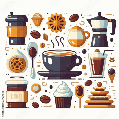 coffee, drink, beverage, cafe, cup, background, caffeine, espresso, aroma, mug, morning, food, hot, brown, closeup, breakfast, black, dark, fresh, white, mocha, cappuccino, isolated, break, design, la