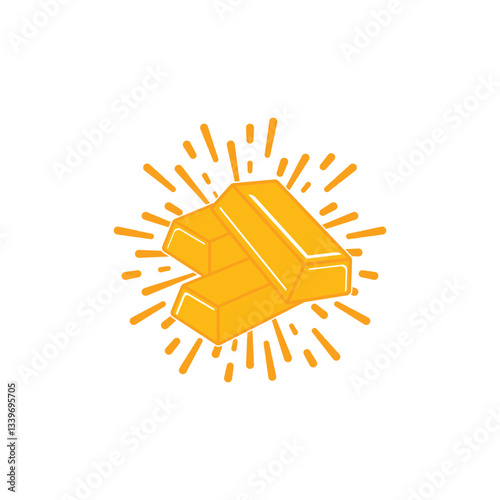 gold bar icon vector illustration design template.