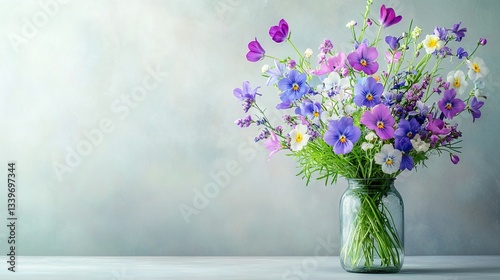 Wallpaper Mural  one filled with purple & white, the other filled with white flowers Torontodigital.ca