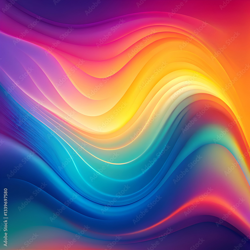 Abstract Colorful Waves Background with Vibrant Hues. Abstract Colorful Waves Background with Vibrant Hues.