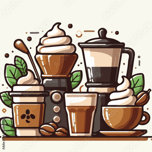 coffee, drink, beverage, cafe, cup, background, caffeine, espresso, aroma, mug, morning, food, hot, brown, closeup, breakfast, black, dark, fresh, white, mocha, cappuccino, isolated, break, design, la