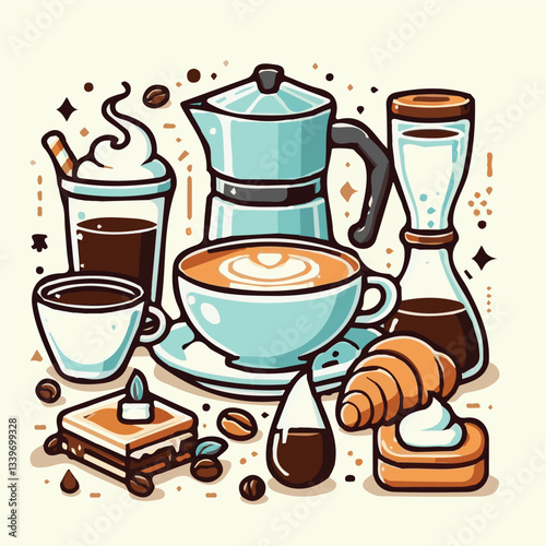 coffee, drink, beverage, cafe, cup, background, caffeine, espresso, aroma, mug, morning, food, hot, brown, closeup, breakfast, black, dark, fresh, white, mocha, cappuccino, isolated, break, design, la