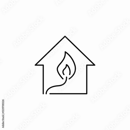 home fuel icon sign vector