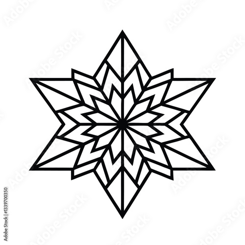 black and white star vector