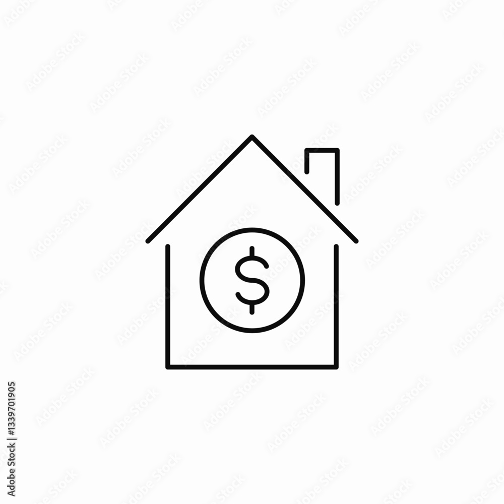housing cost icon sign vector housing cost icon sign vector
