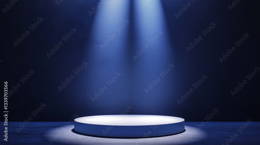 Dramatic Spotlight on Empty Product Podium: Showcase Your Brand with Style and Elegance. Perfect for Dramatic Spotlight on Empty Product Podium: Showcase Your Brand with Style and Elegance. Perfect for