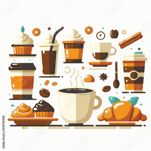 coffee, drink, beverage, cafe, cup, background, caffeine, espresso, aroma, mug, morning, food, hot, brown, closeup, breakfast, black, dark, fresh, white, mocha, cappuccino, isolated, break, design, la