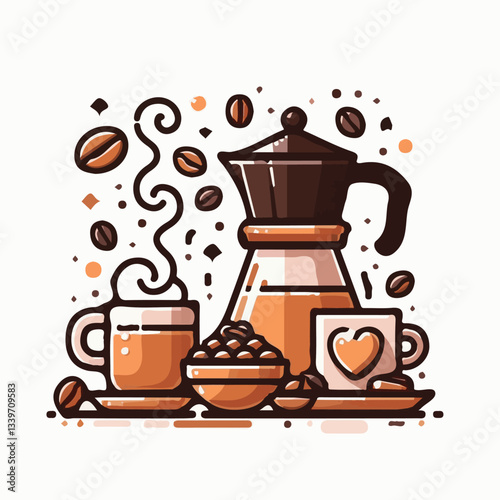 coffee, drink, beverage, cafe, cup, background, caffeine, espresso, aroma, mug, morning, food, hot, brown, closeup, breakfast, black, dark, fresh, white, mocha, cappuccino, isolated, break, design, la