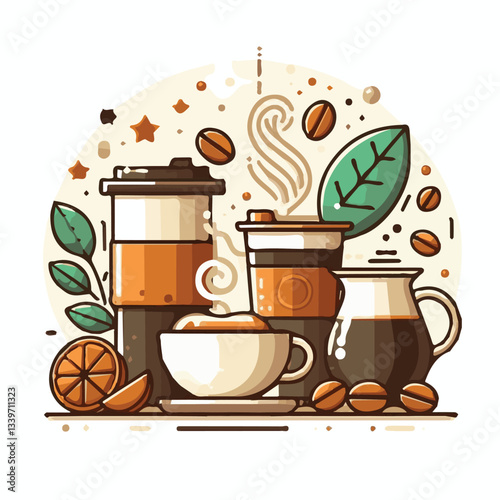 coffee, drink, beverage, cafe, cup, background, caffeine, espresso, aroma, mug, morning, food, hot, brown, closeup, breakfast, black, dark, fresh, white, mocha, cappuccino, isolated, break, design, la