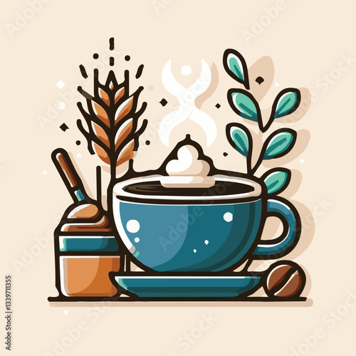 coffee, drink, beverage, cafe, cup, background, caffeine, espresso, aroma, mug, morning, food, hot, brown, closeup, breakfast, black, dark, fresh, white, mocha, cappuccino, isolated, break, design, la