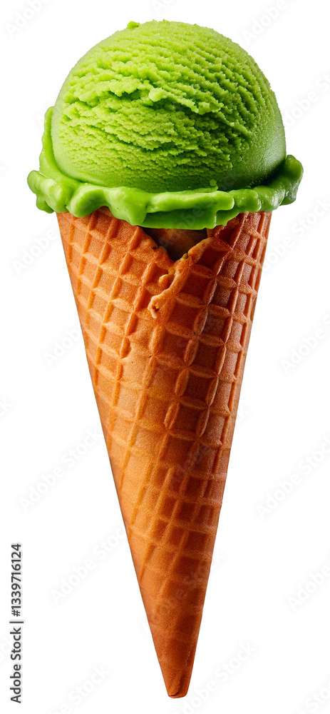 matcha ice cream cone