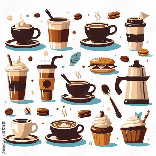 coffee, drink, beverage, cafe, cup, background, caffeine, espresso, aroma, mug, morning, food, hot, brown, closeup, breakfast, black, dark, fresh, white, mocha, cappuccino, isolated, break, design, la