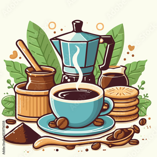 coffee, drink, beverage, cafe, cup, background, caffeine, espresso, aroma, mug, morning, food, hot, brown, closeup, breakfast, black, dark, fresh, white, mocha, cappuccino, isolated, break, design, la