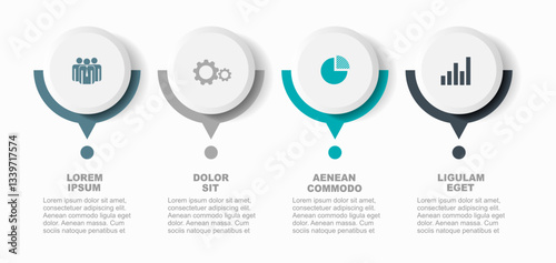 Infographic design template with place for your data. Vector illustration.