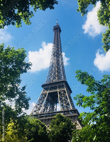 Eiffel Tower Tree Framed, Paris, France