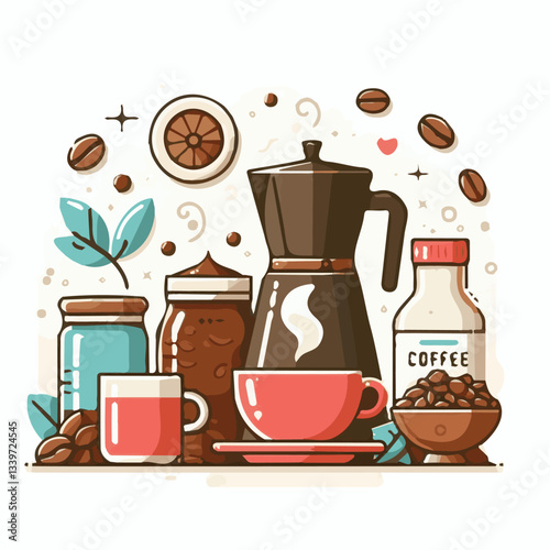 coffee, drink, beverage, cafe, cup, background, caffeine, espresso, aroma, mug, morning, food, hot, brown, closeup, breakfast, black, dark, fresh, white, mocha, cappuccino, isolated, break, design, la