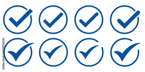 Blue tick verified badge icon social media official account sign symbol