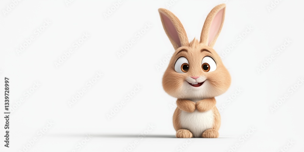 Obraz premium Charming Easter bunny with soft fur brings joy and happiness during the festive spring season
