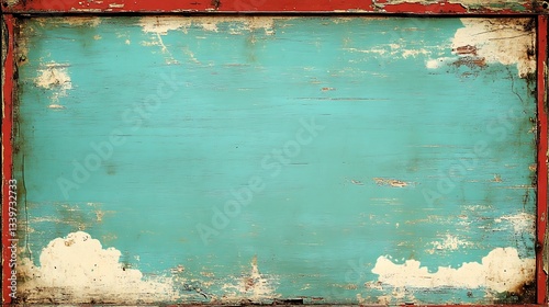 Vintage painted wood frame with empty space for artwork