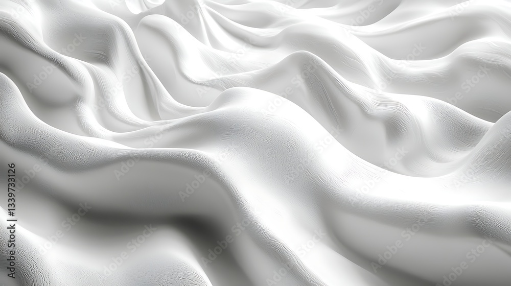 Abstract white fabric folds Abstract white fabric folds