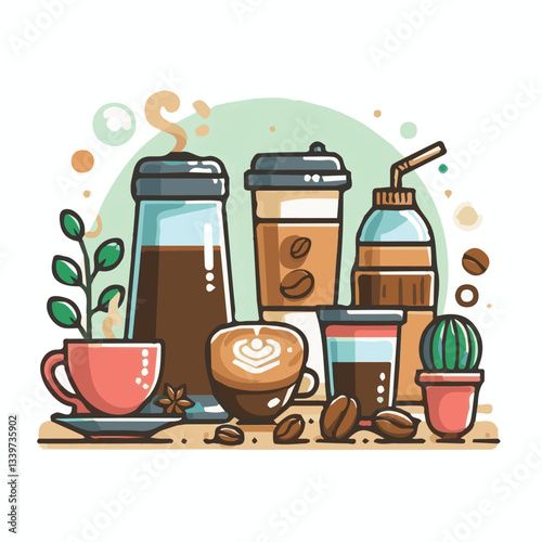 coffee, drink, beverage, cafe, cup, background, caffeine, espresso, aroma, mug, morning, food, hot, brown, closeup, breakfast, black, dark, fresh, white, mocha, cappuccino, isolated, break, design, la
