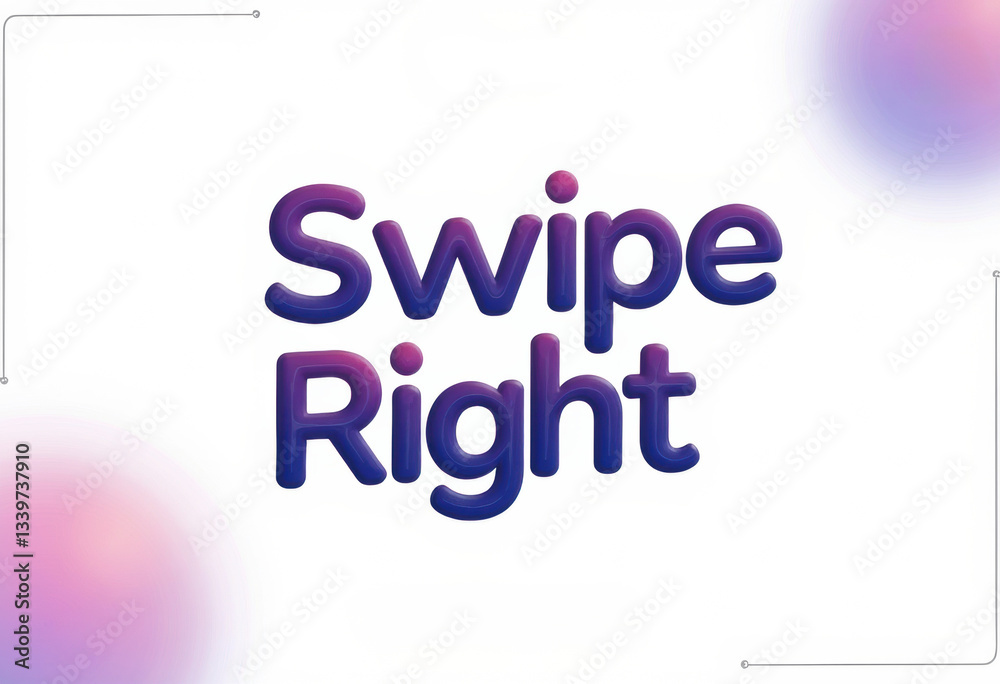 Swipe Right text design with a modern and vibrant gradient effect Swipe Right text design with a modern and vibrant gradient effect