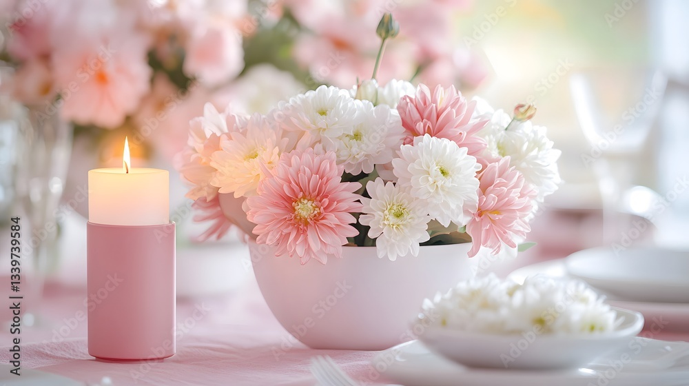Soft Pink Elegance: A Cozy Table Setting for Intimate Dinners Soft Pink Elegance: A Cozy Table Setting for Intimate Dinners