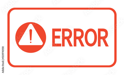 Banner with error message. Error notification window. Pop-up window. Banner interface on the website, ui design. EPS 10. Vector illustrations