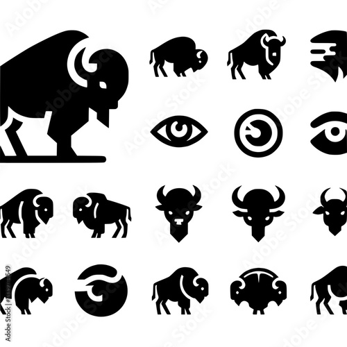 bison Icon Set