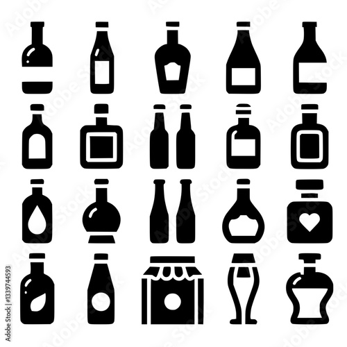 bottles Icon Set