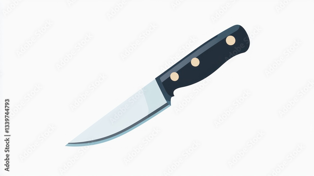 A sleek kitchen knife with a sharp blade and ergonomic handle ideal for culinary enthusiasts a A sleek kitchen knife with a sharp blade and ergonomic handle ideal for culinary enthusiasts a