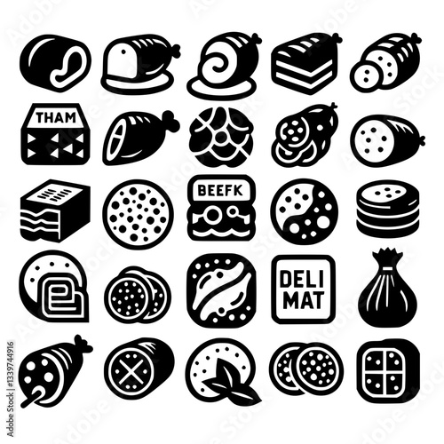 deli meats Icon Set