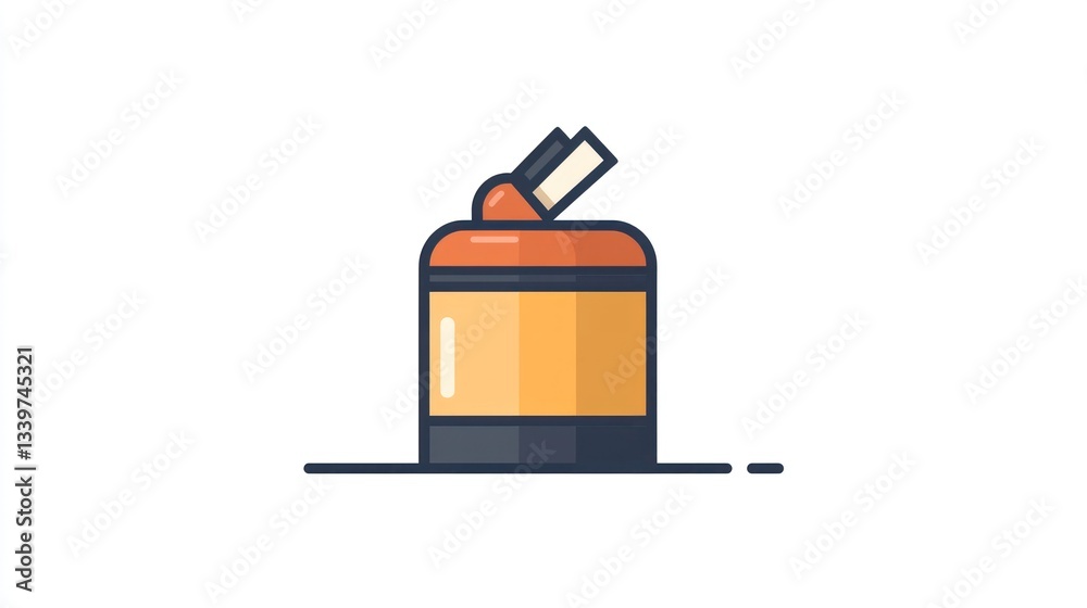 Fototapeta premium A vibrant illustration of a pencil sharpener with pencils ideal for education and creativity t