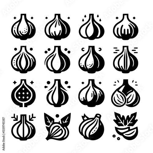 garlic Icon Set