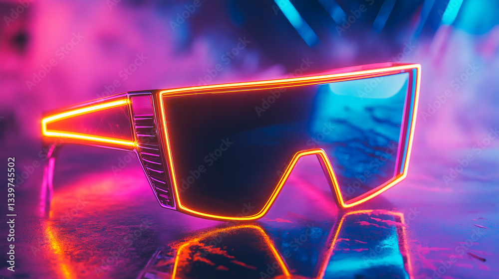 futuristic virtual reality concept with glasses