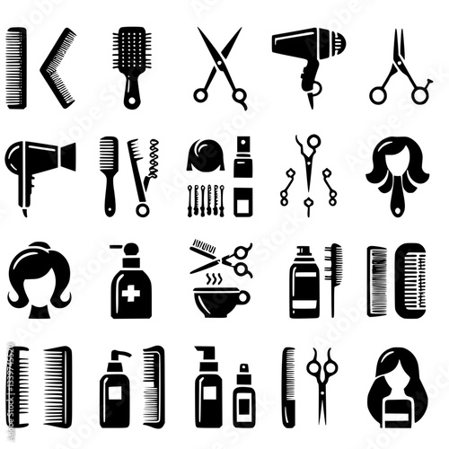 hairstyling Icon Set