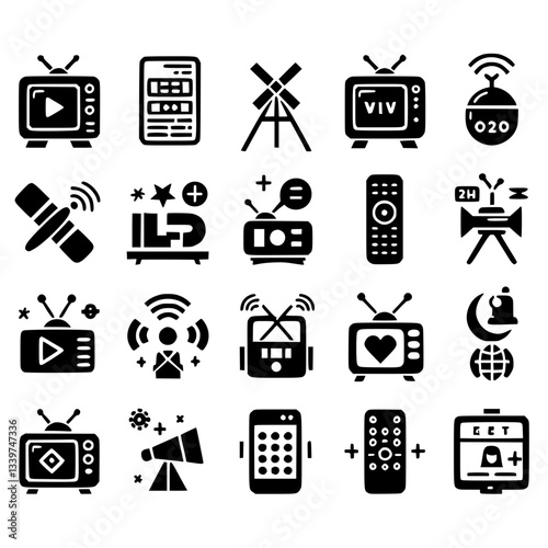 television Icon Set