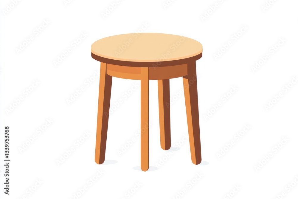 Simple Wooden Stool with Round Seat Ideal for Home Decor Furniture Design and Minimalist Int Simple Wooden Stool with Round Seat Ideal for Home Decor Furniture Design and Minimalist Int