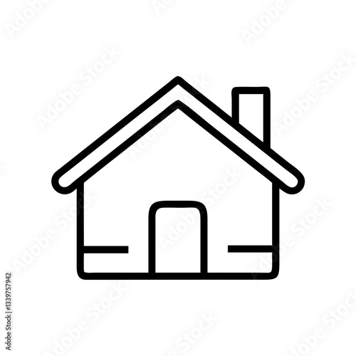 Black outline house icon