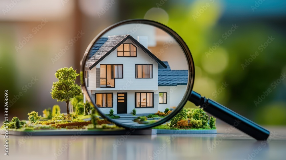 Magnifying Glass Reveals Dream Home: A Detailed Look at Real Estate