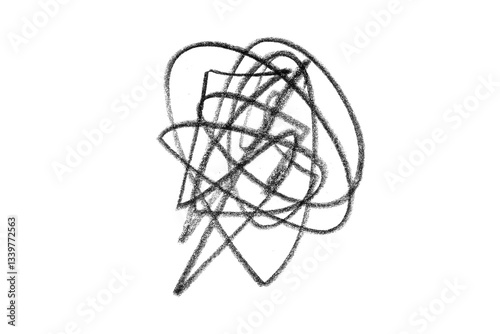 pencil scribble isolated doodle hand draw