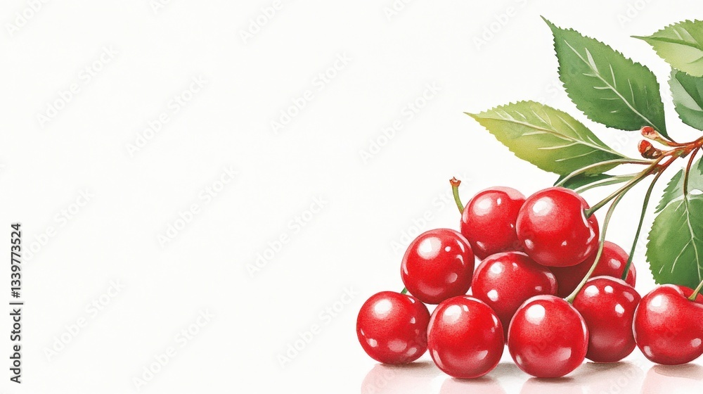 Juicy Cherries Still Life Painting Juicy Cherries Still Life Painting