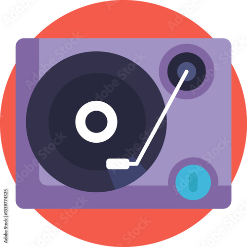 A classic turntable used in clubs for spinning records and creating beats.