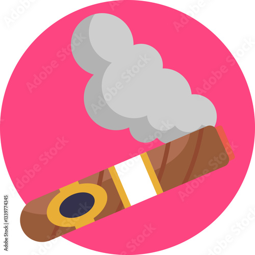 A cigar, symbolizing a luxurious and relaxed atmosphere often found in nightclubs.