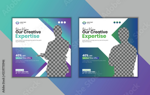 Creative marketing agency business social media post or corporate editable posts, banners, and stories for instagram and facebook square banner templates.
