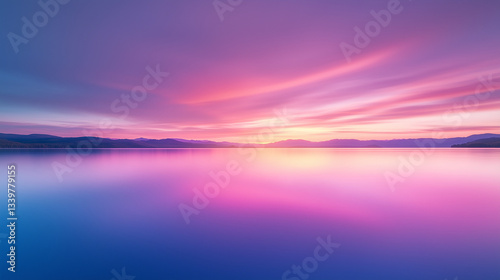 Serene Beach at Sunrise with Soft Waves  