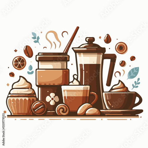coffee, drink, beverage, cafe, cup, background, caffeine, espresso, aroma, mug, morning, food, hot, brown, closeup, breakfast, black, dark, fresh, white, mocha, cappuccino, isolated, break, design, la